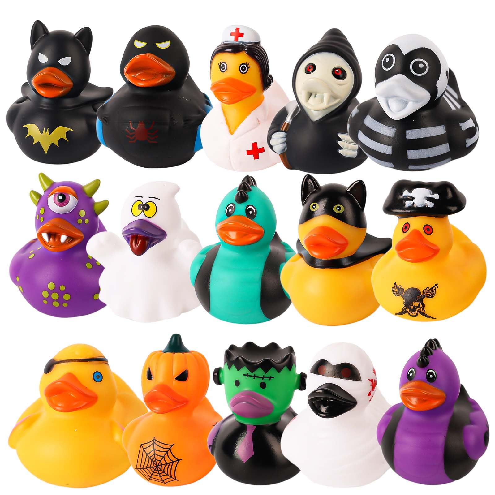 Rubber Duck Bath - 2,5/36pc Halloween Gummi enten, Zoll Halloween