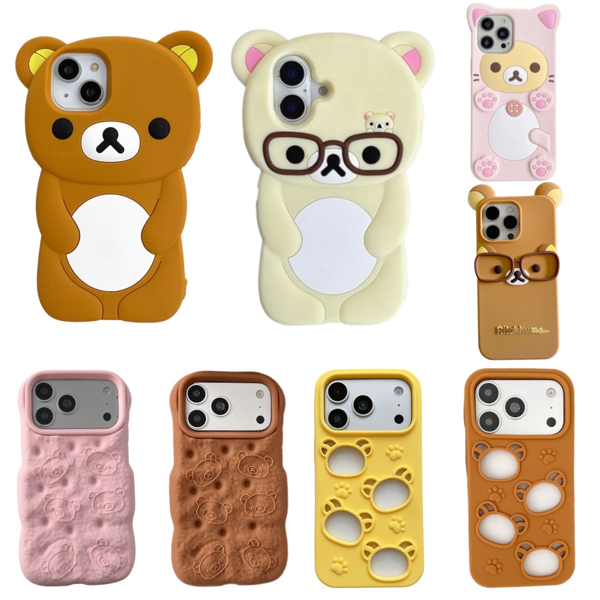 Soft Plush Doll - So süße 3D-Cartoon-Teddybär-Handyhülle für iPhone 17