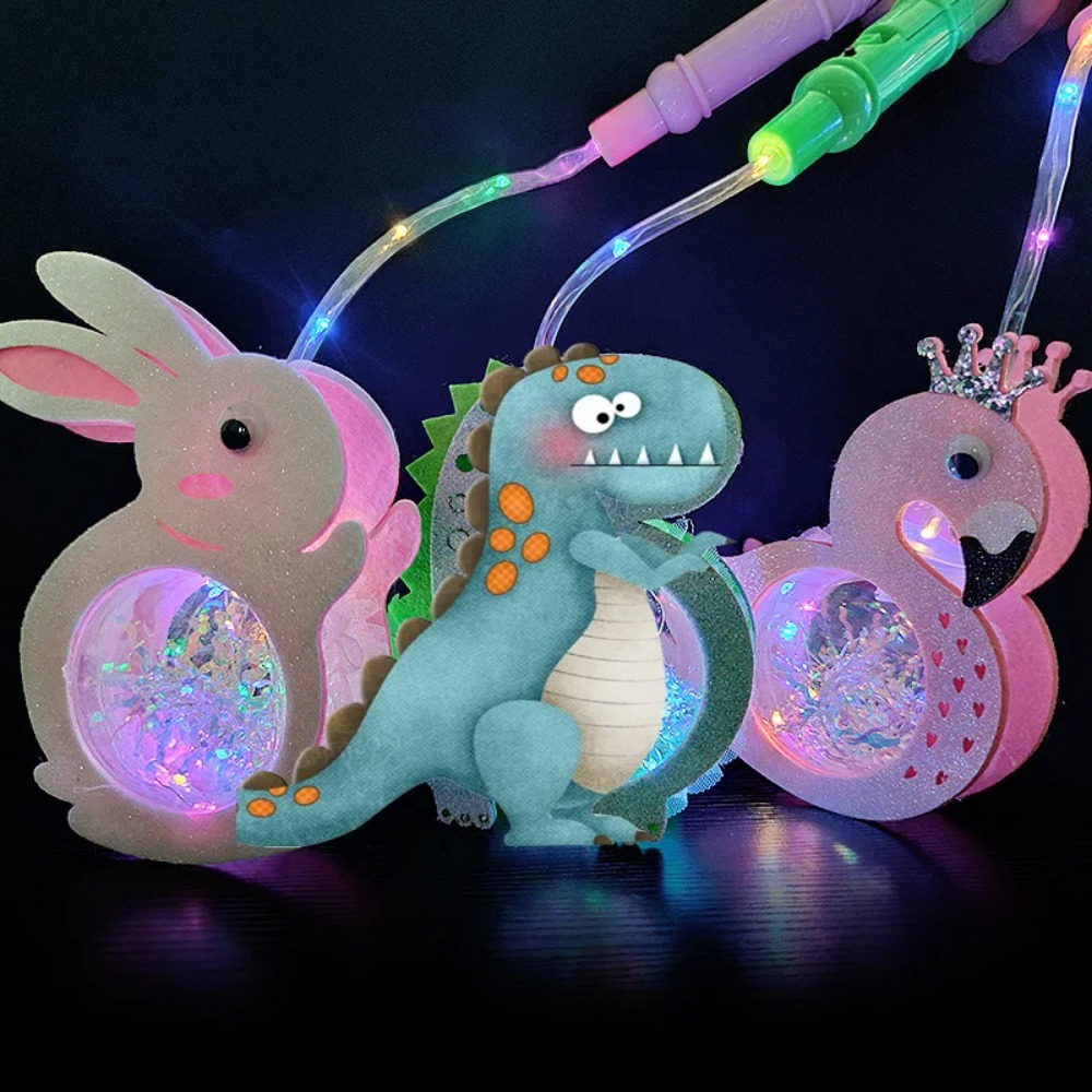 Kids Toys Easter - Chinesische Laterne Tragbare Dinosaurier-Kaninchen-Dekorationslampe Kinderspielzeuglampe Geschenk