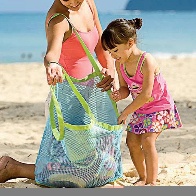 Kids Storage Toys - Kinder-Strandtasche aus Netzstoff, tragbar, für Badespielzeug,