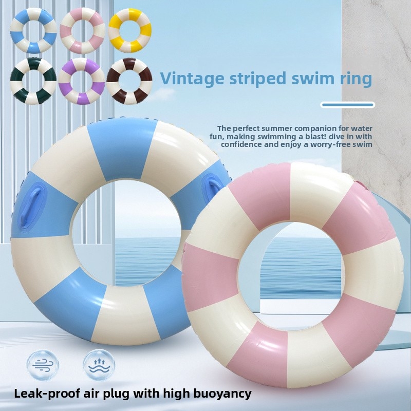 Kids Toys Play Youtube - Aufblasbarer Vintage-Schwimmreifen mit Streifenmuster für Kinder