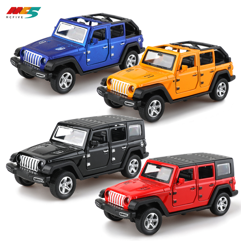 Kids Toys Jeep - Eingesacktes 1:36 Legierungs-JEEPS Wrangler-Rückzieh-Offroad-Auto, Spielzeugimitation, Offroad-Rückziehauto,