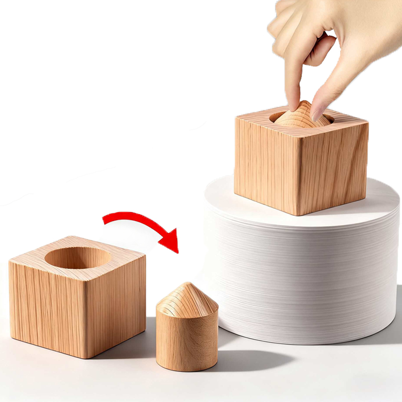 Wooden Puzzle Kids - Unmöglichke Holzklötze zum Mitnehmen des Zylinders,