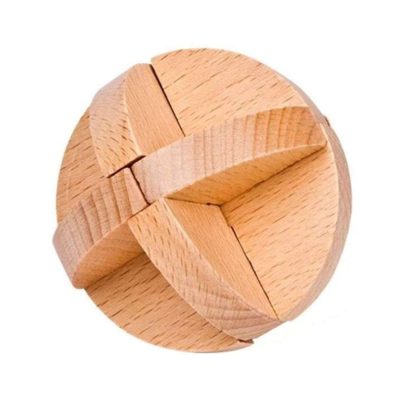 Wooden Puzzle Kids - Klassischer Lu-Ban-Ball Holz-Gehirnteaser-Puzzle für Erwachsene und
