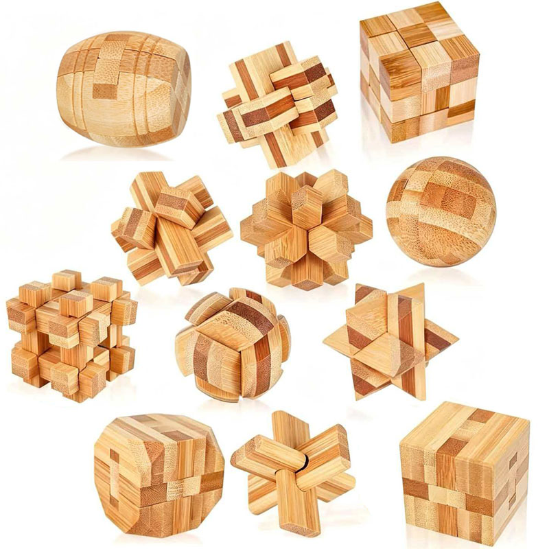 Wooden Puzzle Kids - NEUES 4,5CM Lu Ban Schloss-Puzzle aus