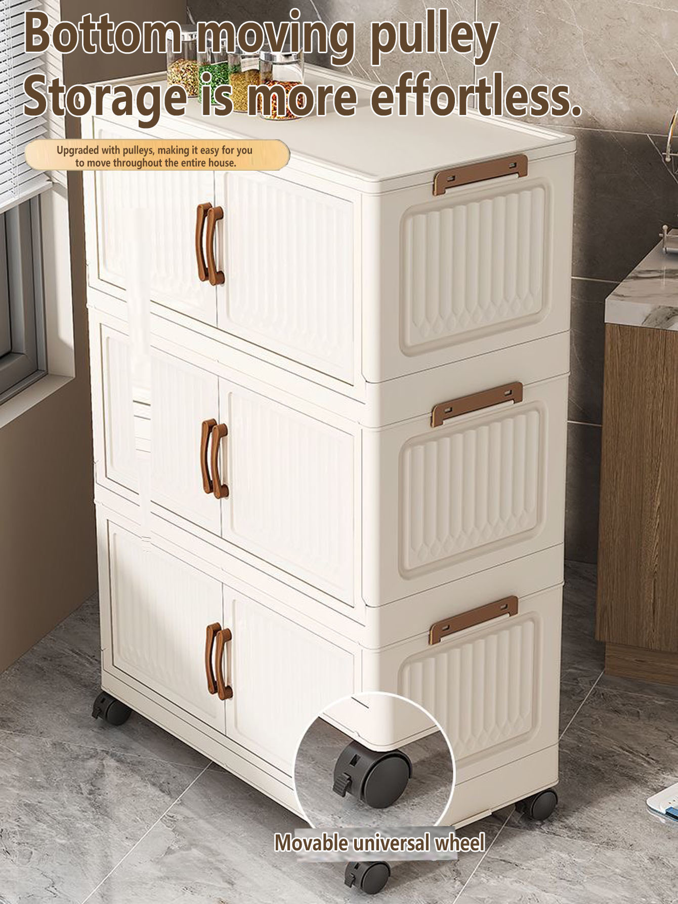 Kids Storage Toys - Faltbarer Kunststoff-Aufbewahrungsschrank für Kinderzimmer, montagefreier Organizer