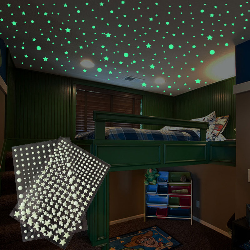 Glow In Dark Stars - 202 Teile/satz 3D Blase Sterne Punkte