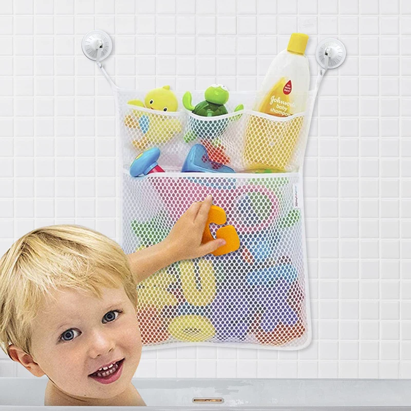 Kids Storage Toys - Babyparty-Badespielzeug, weißes Baby- und Kinderspielzeug, Aufbewahrungsnetz