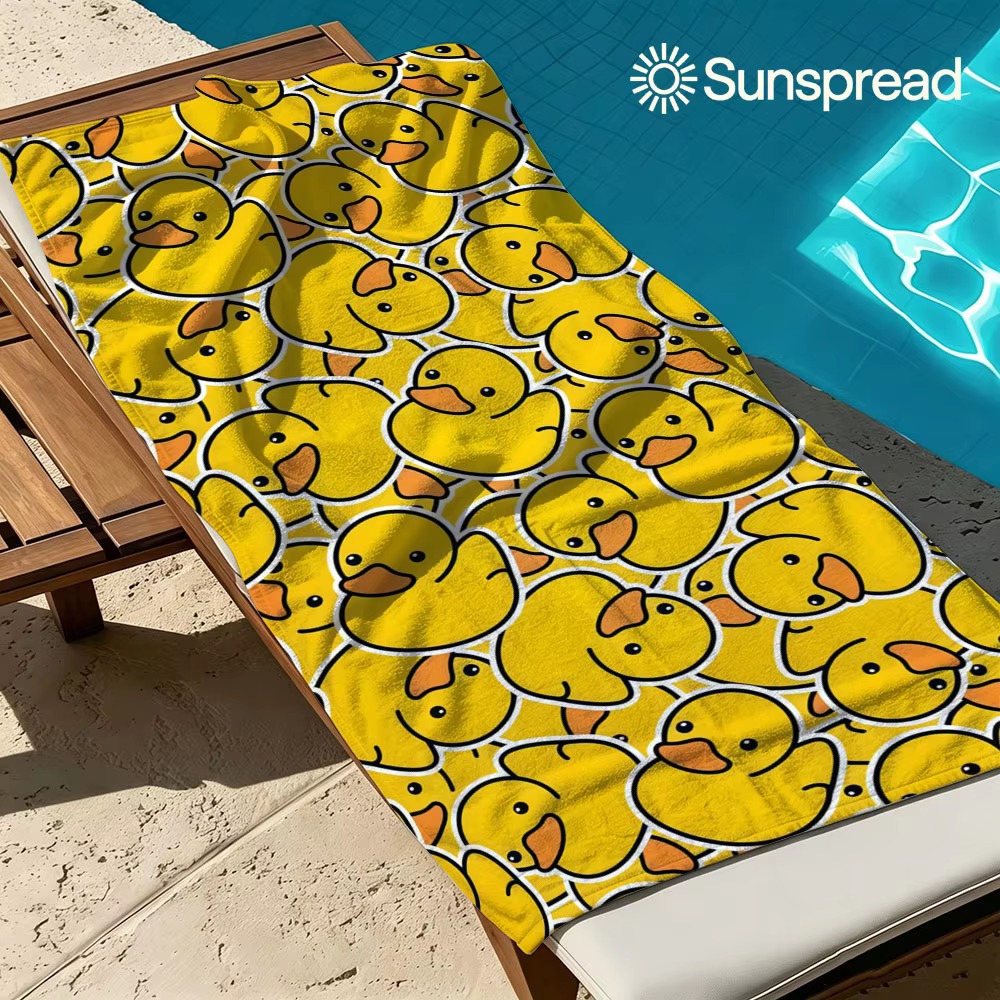 Rubber Duck Bath - Schnell Trocknende Gelbe Gummi-Enten Strandtücher Mikrofaser