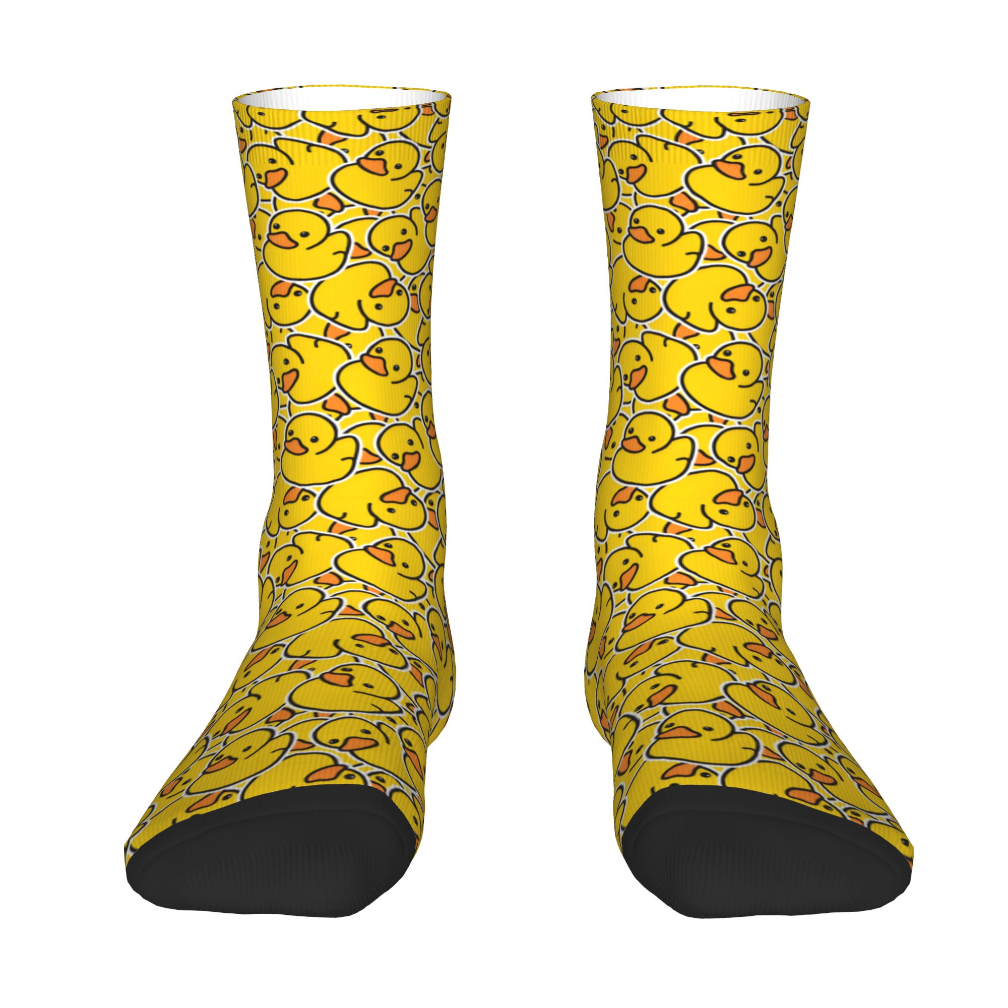 Rubber Duck Bath - Maßgefertigte Gummibadeenten-Socken mit Cartoon-Muster für Herren,