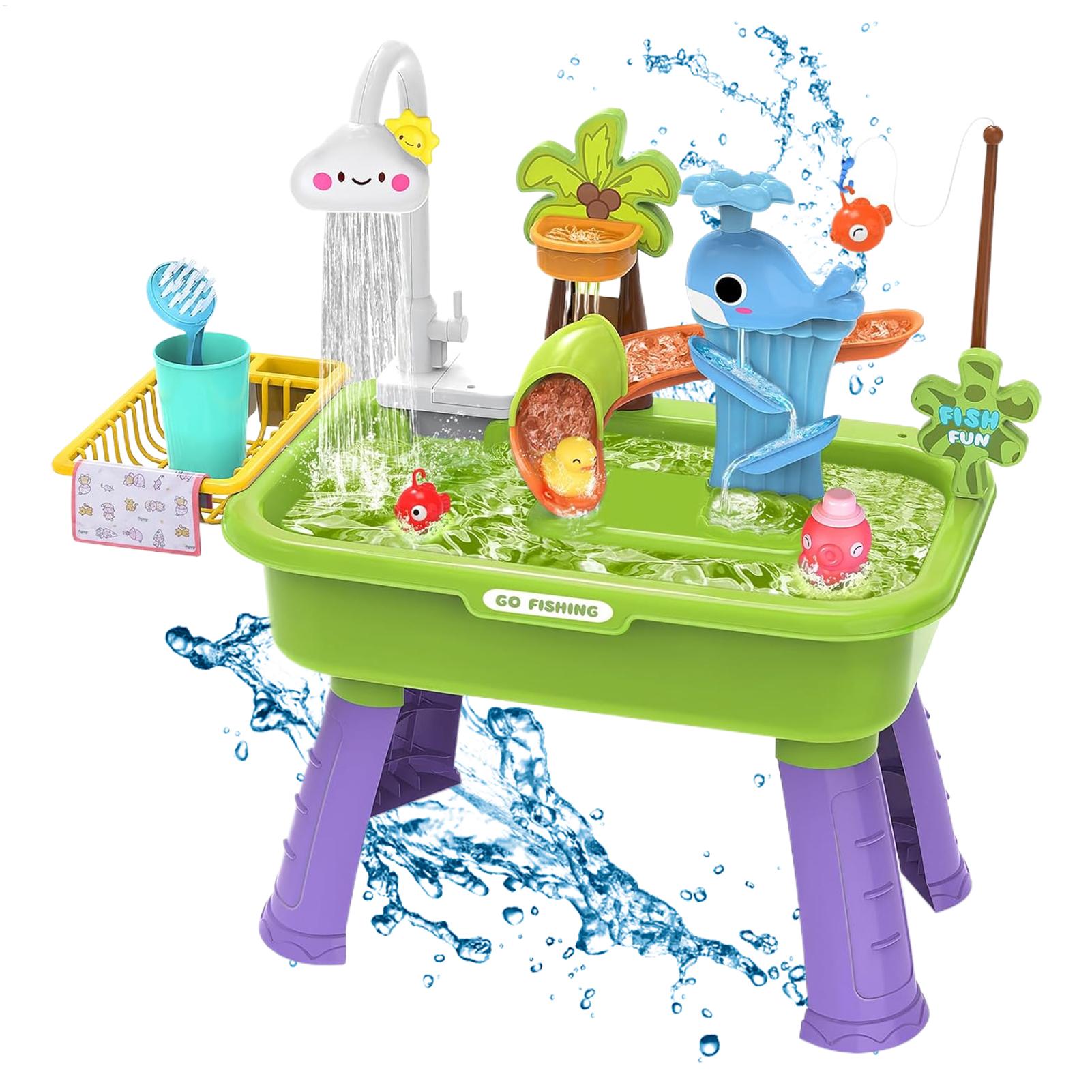 Play Kitchen Set - Elektrisches Spielwaschbecken für Kinder mit fließendem