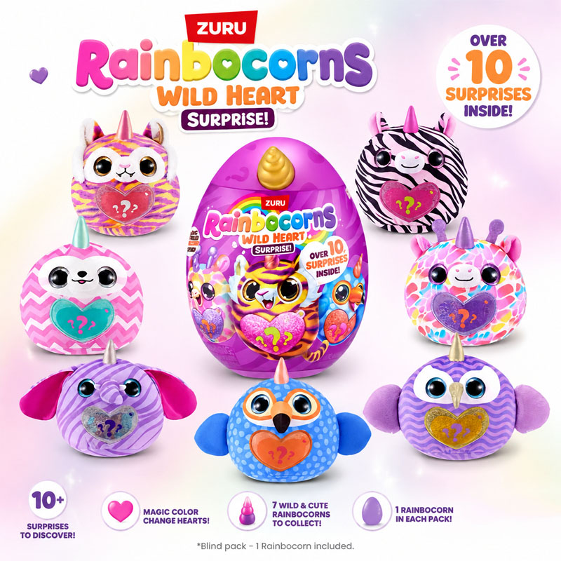 Play Kitchen Set - ZURU Rainocorns Wild Heart Überraschung Regenbogen-Einhorn-Serie