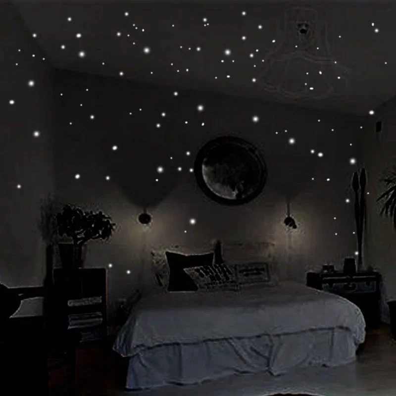 Glow In Dark Stars - 407 stücke leuchtende Wanda uf kleber