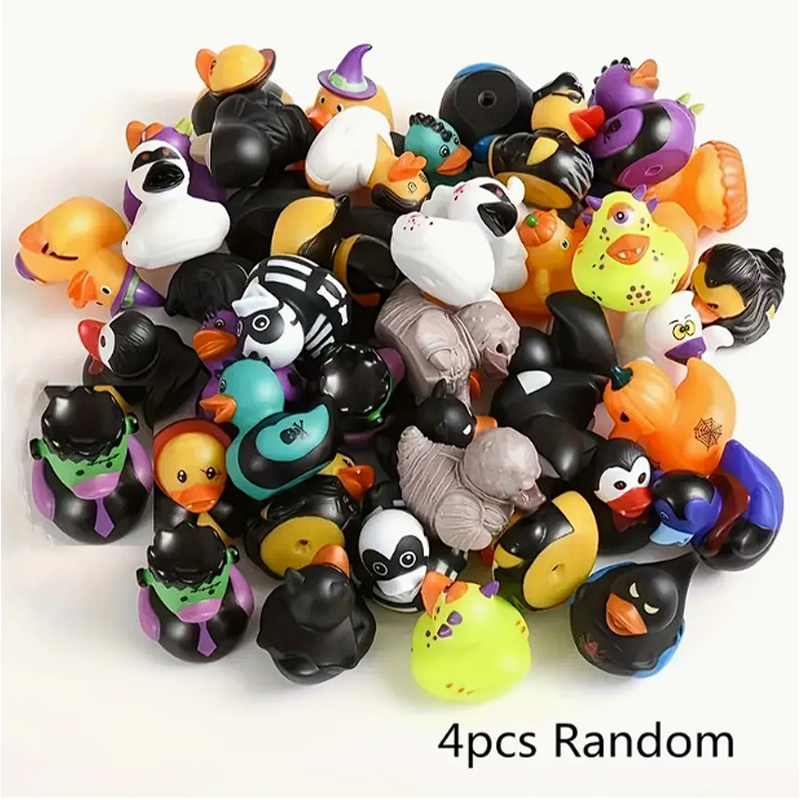 Rubber Duck Bath - 4 Stück Halloween-Gummiente, 5,1 cm, Halloween-Themen-Gummiente,