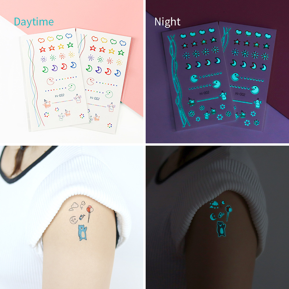 Im Dunkeln leuchtende Tattoo-A – Glow In Dark Stars Bewertung und Preis