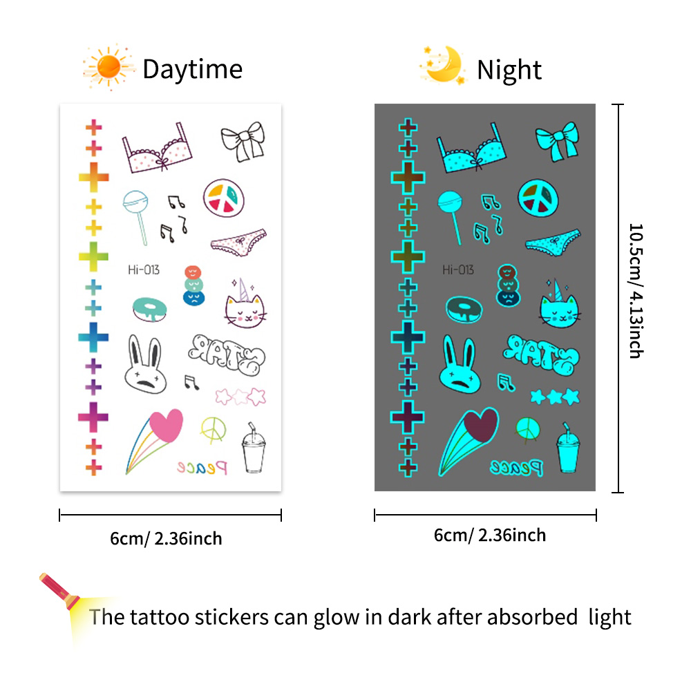 Im Dunkeln leuchtende Tattoo-A – Glow In Dark Stars Bewertung und Preis