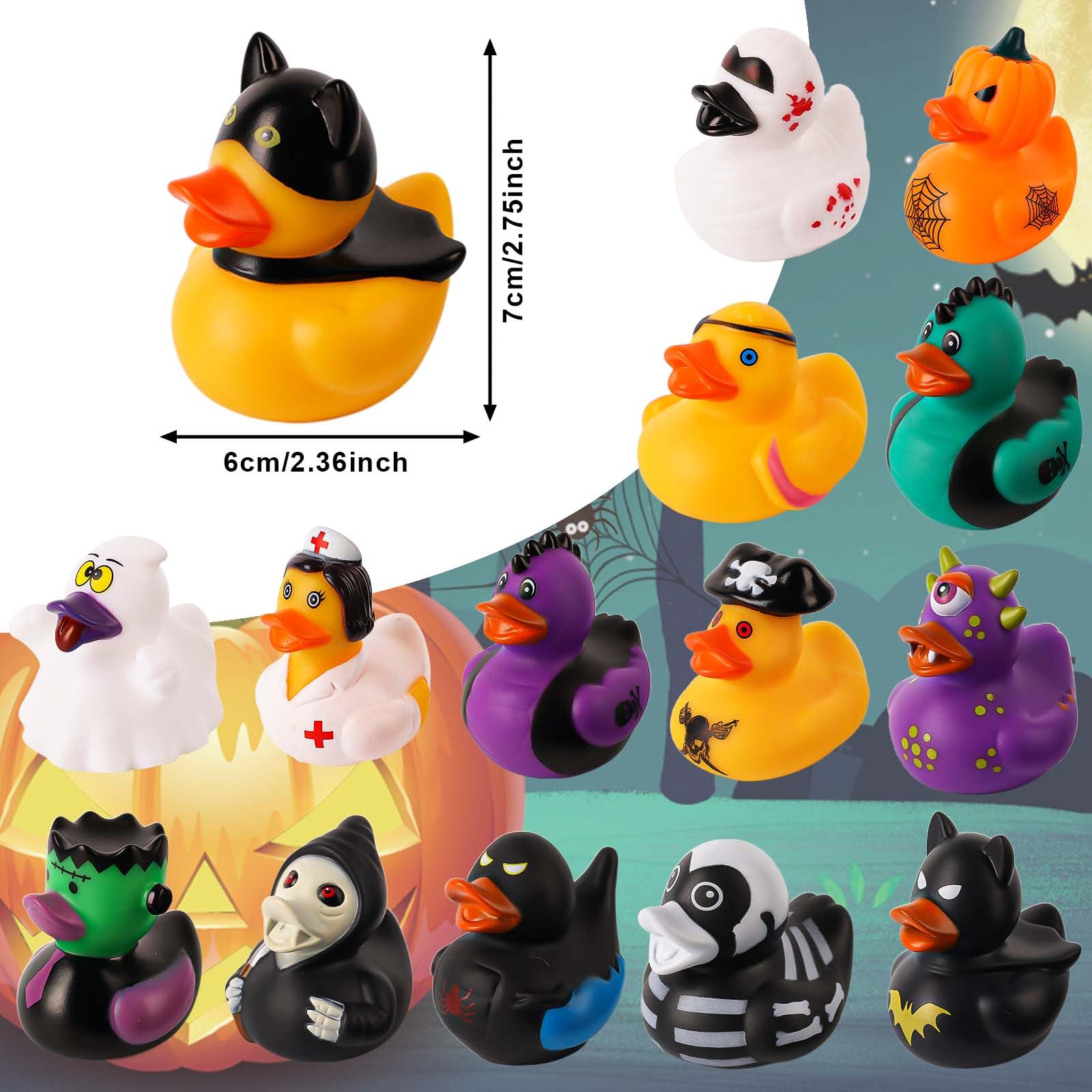 2,5/36pc Halloween Gummi enten – Rubber Duck Bath Bewertung und Preis