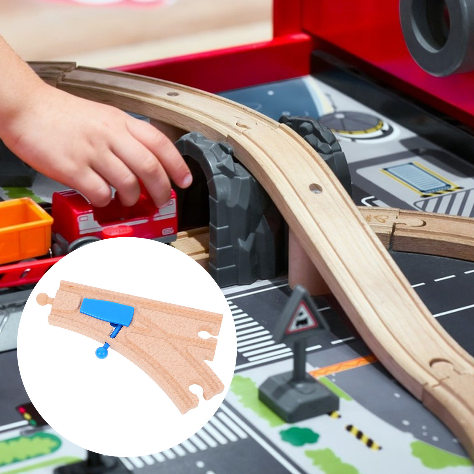 Holz-Eisenbahn-Set für Kinder, – Toy Train Track Set Bewertung und Preis