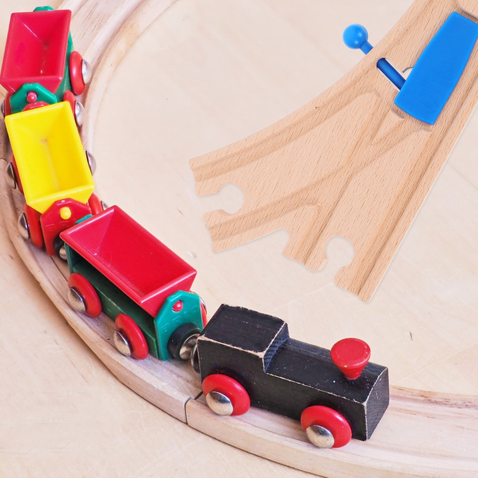 Holz-Eisenbahn-Set für Kinder, – Toy Train Track Set Bewertung und Preis