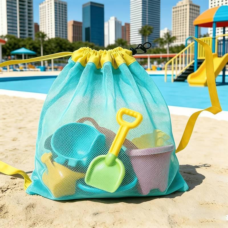 Große, tragbare Netz-Strandtas – Kids Storage Toys Bewertung und Preis