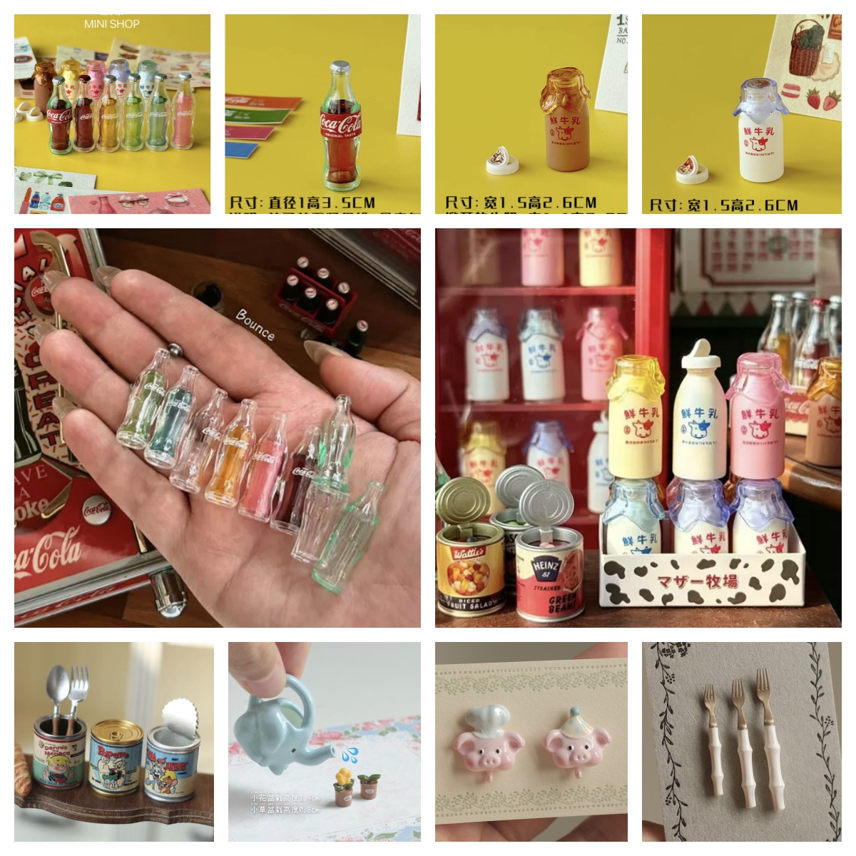 Mini Cola-Milchflaschen-Set 6  – Play Kitchen Set Bewertung und Preis