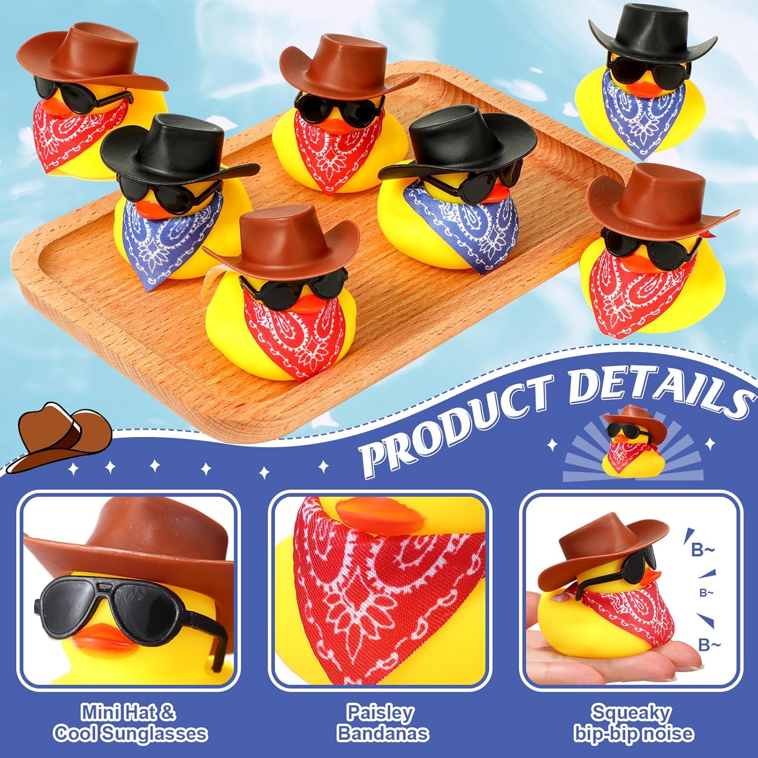 24er-Set Cowboy-Gummiente mit  – Rubber Duck Bath Bewertung und Preis