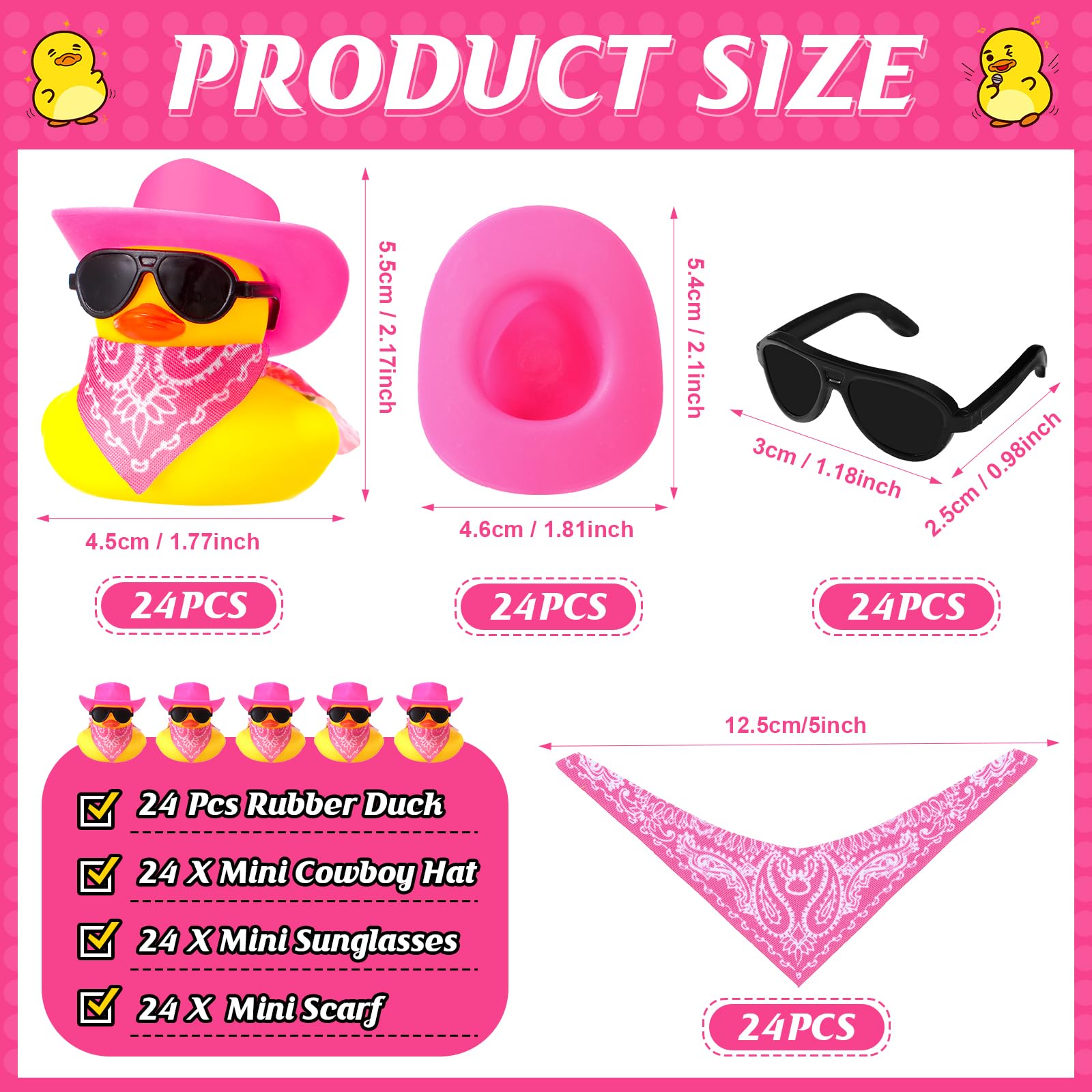 24er-Set Cowboy-Gummiente mit  – Rubber Duck Bath Bewertung und Preis