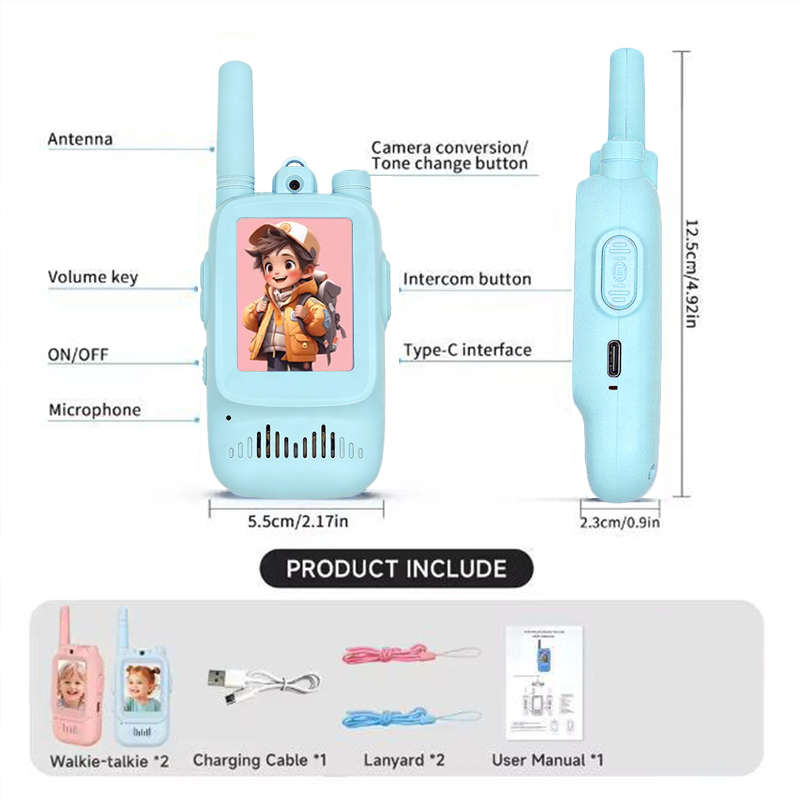 2 Stück Kinder-Video-Walkie-Ta – Toys For Kids Video Bewertung und Preis
