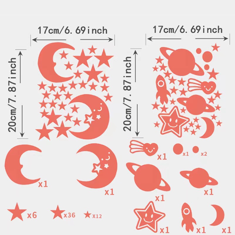2 Stück/Set leuchtende Wandauf – Glow In Dark Stars Bewertung und Preis